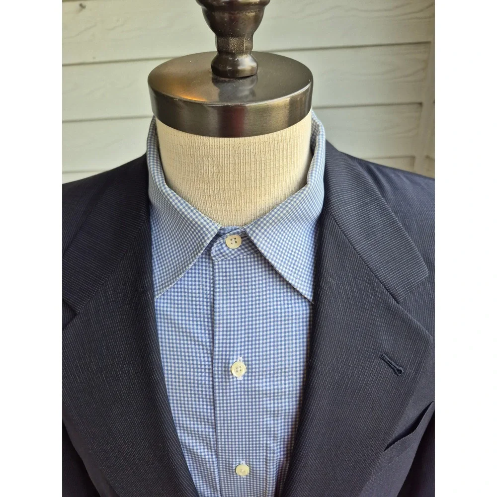 Canali for Bloomingdale's Navy Blue Pure Wool Sport Coat Italy 42 L Suit‎ Jacket